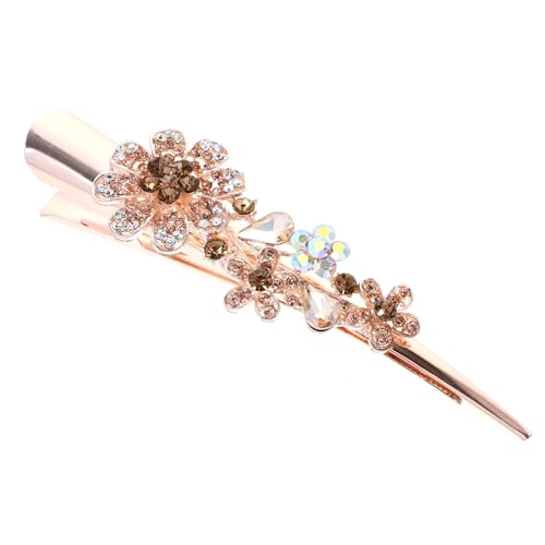 PartyKindom Große Alligator Haarspange mit Kristallverzierung Robuster Metall Haarklammer für Damen Funkelnde Haarschmuckspange für Besondere Anlässe Wie Hochzeit Geburtstag Party Komfortabel von PartyKindom