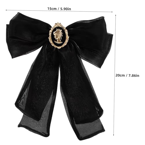 PartyKindom Große Damenbrosche Schleife Barock Stil Organza Brosche Anstecknadel für Kleid Mantel Schal Dekoration und von PartyKindom