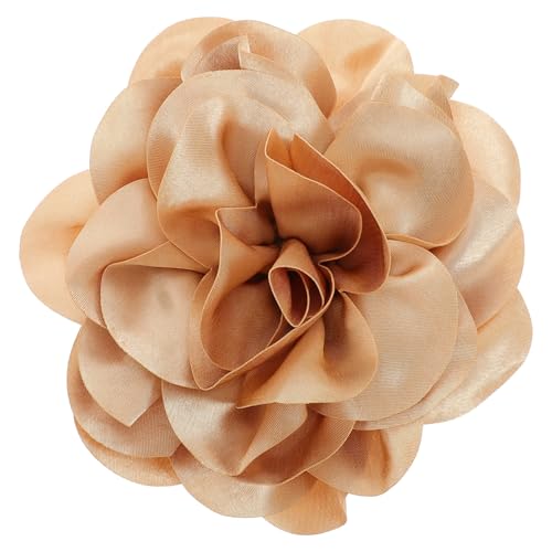 PartyKindom Große Handgemachte Blumenbrosche für Damen Stoffbrosche Gelb Formelle Anlässe Kleidung Vielseitig Modisches Accessoire von PartyKindom