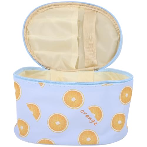 PartyKindom Große PU Kosmetiktasche mit Avocado Wasserabweisend Geräumig mit Reißverschluss und Tragegriff Vielseitiger Make Up Organizer für Damen Reise und Alltag von PartyKindom