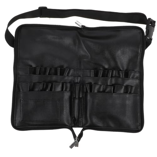 PartyKindom Große Pu Leder Kosmetiktasche mit Reißverschluss Verstellbarer Gurt Multifunktionaler Make up Pinsel Organizer wasserdichte Reise schminktasche für Damen Vielseitiger Kulturbeutel von PartyKindom