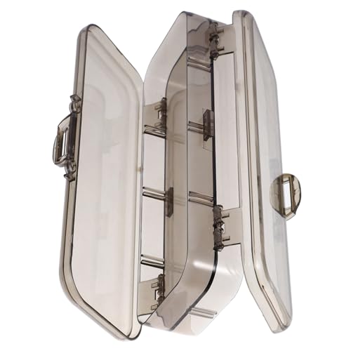 PartyKindom Große Transparente Stiftebox aus Leichtem Kunststoff mit Doppelter Aufbewahrung und Trenneinsatz Praktischer Organizer für Stifte Bleistifte und Schreibutensilien Sicherer von PartyKindom