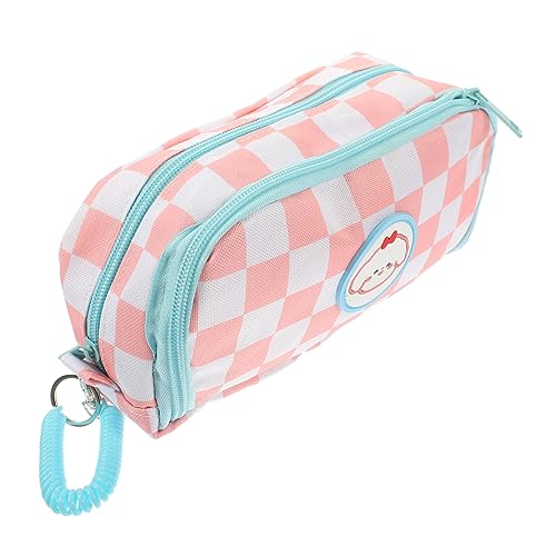 PartyKindom Großer Multifunktionaler Stiftbeutel im Schachbrettdesign Praktischer Organizer für Schule und Freizeit für Stifte Schulmaterialien und Kosmetik Leicht und Langlebig von PartyKindom