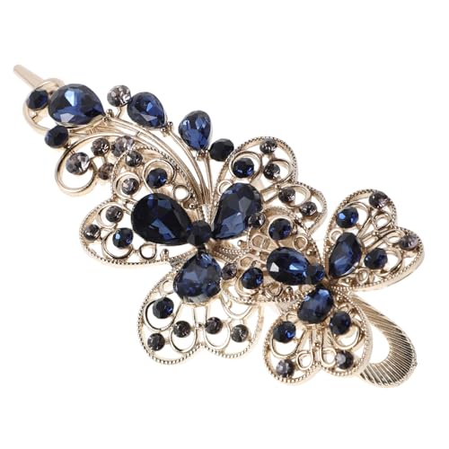 PartyKindom Haarklammer Damen mit Funkelnden Strasssteinen Langlebige Zinklegierung Vielseitiger Haarschmuck für Hochzeit Party und Alltag Modisches Accessoire für Pferdeschwanz und von PartyKindom