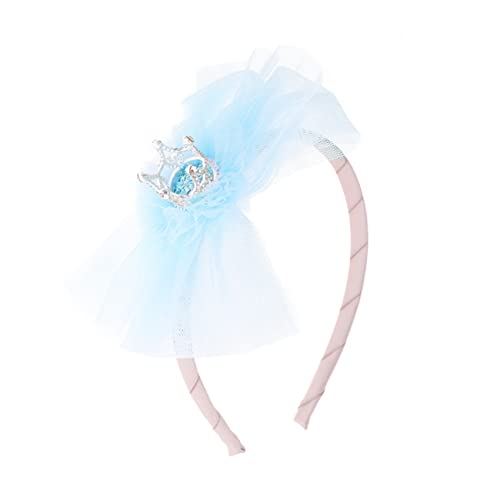PartyKindom Haarreif Geburtstag Party Haarschmuck Blau Kinderkopfschmuck Lace Haarnetz Komfortabel Für Mädchen Festliche Kopfbedeckung von PartyKindom