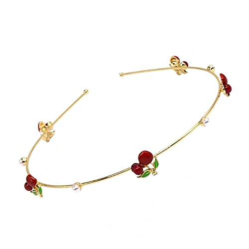 PartyKindom Haarschmuck für Damen Erwachsene Strand Reifen Reiz Kopfbedeckung Kawaii Haarzubehör modische Haaraccessoires Perlenstirnband für Mädchen Legierung (Eisen) Golden von PartyKindom