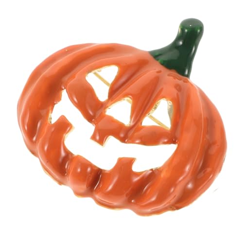PartyKindom Halloween Kürbis Brosche Pin Damen Herren Kreative Emaille Anstecknadel mit Gruseliger Gesichtsgravur Langlebige Zinklegierung Modisches Kostüm-accessoire für Herbst und Party von PartyKindom