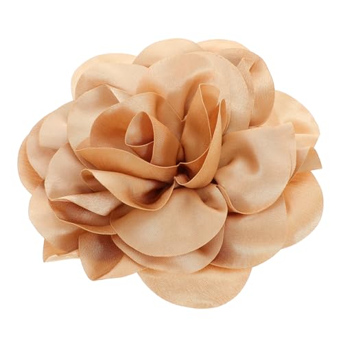 PartyKindom Handgefertigte Große Stoffblumenbrosche für Damen Eleganter Anstecker Gelb Vielseitiges Accessoire für Formelle Anlässe für Kleider Kleidungsschmuck von PartyKindom