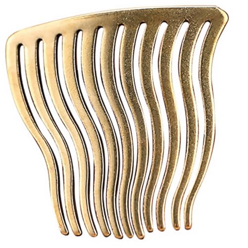 PartyKindom Handgefertigter Haarkamm aus Messing Vintage Stil Wellenförmig Gebogen Schlichtes Design Langlebig Eleganter Brautschmuck für Hochzeit und Festliche Anlässe Handpolierte von PartyKindom
