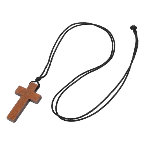PartyKindom Holzkreuz Anhänger Halskette Mit Kreuz Für Männer Und Frauen Aus Naturholz Handgeschnitzt Leicht Tragbar Für Tägliche Nutzung Und Geschenke von PartyKindom