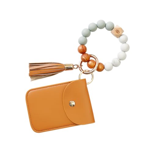 PartyKindom Handgelenk Schlüsselanhänger mit Kartenetui aus Langlebigem Fleckenresistentem Material Tragbarem Armband Design Praktischer Kartenhalter für Ausweise Kreditkarten und Schlüssel von PartyKindom