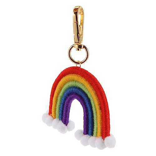 PartyKindom Handgewebter Regenbogen Schlüsselanhänger Einzigartiger Schlüsselhalter für Autoschlüssel Taschen Farbige Hängedekoration für Handtaschen Rucksäcke Schulranzen von PartyKindom