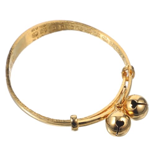 PartyKindom Modearmband Für Kinder Imitation Gold Armband Für Babys 50mm Innenumfang Mit Glocken Für Mädchen Zartes Design von PartyKindom
