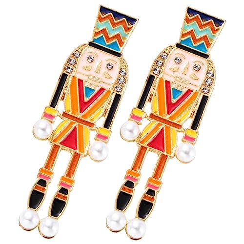 PartyKindom Haselnussknacker Ohrringe Damen Metall Ohrstecker Kreatives Design Leicht und Langlebig Modischer Schmuck für Frauen und Mädchen Festival Ohrschmuck von PartyKindom