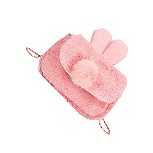 PartyKindom Hasen-umhängetasche Aus Plüsch Kreative Schultertasche Mit Rosa Häschen-Design Multifunktionale Aufbewahrungstasche Leicht Und Tragbar Für Mädchen von PartyKindom