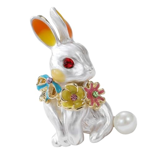PartyKindom Hasenbrosche aus Feiner Langlebige Anstecknadel für Kleidung Schals und Hüte Sicherer Verschluss Perfektes zu Ostern und Valentinstag von PartyKindom