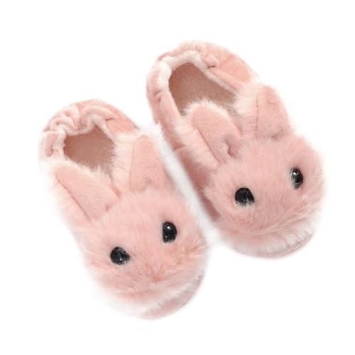 PartyKindom Hausschuhe Häschenform Kuschelige Winter Hausschuhe Rutschfest Warm Rosa Plüsch Baumwolle von PartyKindom