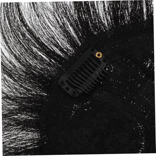 PartyKindom Herren Haar topper für Glatzenabdeckung Natürlicher Kurzhaar Toupee Komfortabler Haarersatz für Tägliche Nutzung Unsichtbare Integration Robuster Sitz Einfache Anbringung von PartyKindom