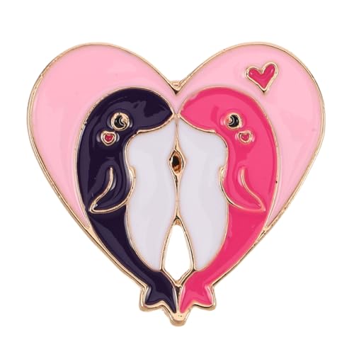 PartyKindom Herz Brosche Metall Emaille Pin Stilvolles Accessoire für Kleidung Rucksack oder Hut Hochzeiten Valentinstag Partys von PartyKindom