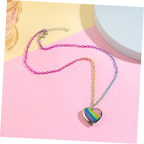 PartyKindom Herzhalskette Für Mädchen Personalisierter Schmuck Mit Herzanhänger Metallkette Für Junge Mädchen Minimalistischer Party-accessoire Geschenkidee Für Geburtstage von PartyKindom