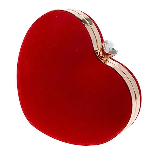 PartyKindom Abendtasche Handgemacht Rot Elegante Damentasche Stylische Dinner Clutch Kreative Aufbewahrungstasche Handgefertigt Für Partys Und Feiern von PartyKindom