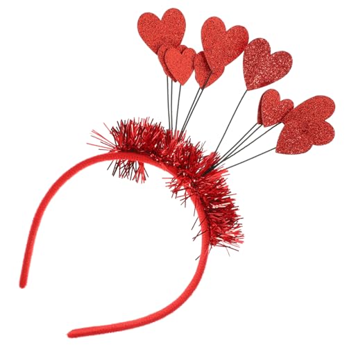 PartyKindom Herzförmiges Stirnband Mit Pailletten Einzigartiges Haaraccessoire Für Valentinstag Und Partys Trendiges Damen-stirnband Für Besondere Anlässe Kostüme von PartyKindom