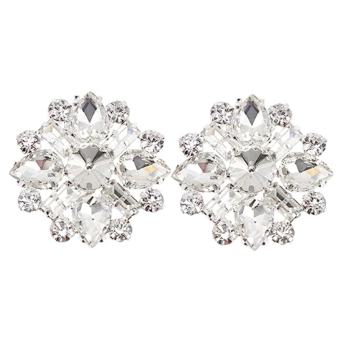 PartyKindom Hochzeit Schuhclips Strasssteine Schuhschmuck Eleganter Brautschmuck Abnehmbare Modeschmuck Clips für Damen Schuhe Hochzeit Party von PartyKindom