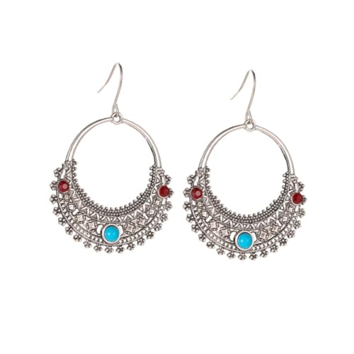 PartyKindom Hohle Damen Ohrringe Retro Halbmond Ohrhänger Vintage Stil Modischer Schmuck für Alltag und von PartyKindom