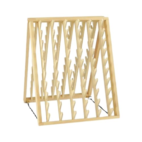 PartyKindom Holz Haarflechtständer Wandmontage Multifunktionaler Haarverlängerungshalter mit Elegantem Geflecht Platzsparend für und Zuhause Professioneller Organizer für Flechtzubehör von PartyKindom