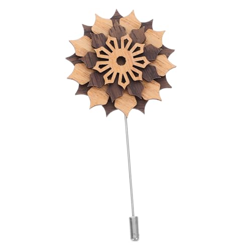 PartyKindom Holzblumen Anstecknadel Herren Boutonniere Pin Leicht Elegant Modisch Für Anzug Hochzeit von PartyKindom