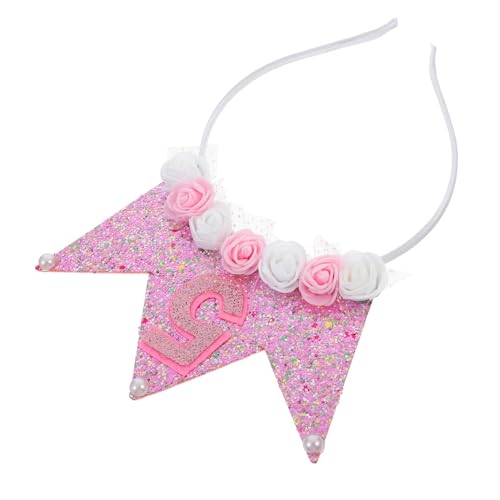 PartyKindom Kindergeburtstags Kronen Stirnband Leichtes Komfortables Kopfband aus Filz und Abs Goldene Party Haarreif für Mädchen Langlebiges Sicheres Geburtstags Accessoire für Jährige von PartyKindom