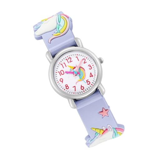 PartyKindom Kinderuhr Mädchen Einhorn Design Armbanduhr Cartoon Motiv Verstellbar für Geburtstag Schule Weihnachten von PartyKindom