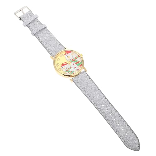 PartyKindom Kinderuhr mit Schneemann Verstellbares Armband Leichtes Design Präzise Quarzuhr Silbernes Gehäuse Mädchen und Jungen von PartyKindom
