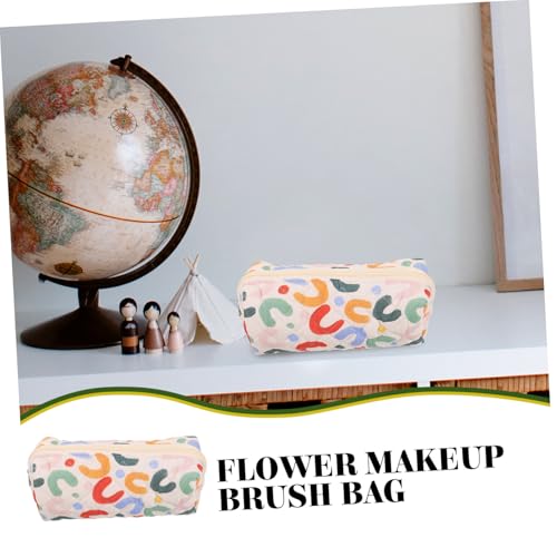 PartyKindom Kleine Kosmetiktasche mit Großer Kapazität aus Gestepptem Baumwollstoff Multifunktional als Make up Geldbeutel Stiftbeutel Tragbar für Reisen Büro und Alltag Geeignet für von PartyKindom