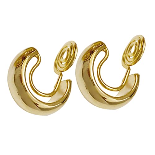 PartyKindom Kleine Ohrclips für Damen C Förmige nicht Durchbohrte Ohrschmuck Ohrklemmen im Goldenen Design Leicht und für Alltag und Besondere Anlässe von PartyKindom