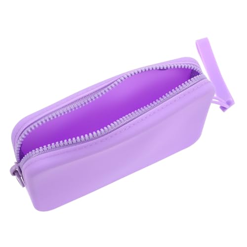 PartyKindom Kleine wasserdichte Silikon Kosmetiktasche für Damen Kompakter Tragbarer Organizer mit Robustem Material für Make Up Nagellack und Dokumente Praktischer Reisebegleiter von PartyKindom