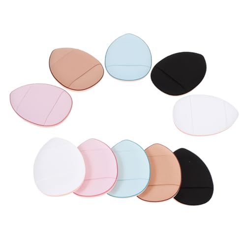 PartyKindom Kleiner Make Up Puderquasten für Gesichts Foundation mit Fingerschlaufe Langlebig für Damen 12 Stück von PartyKindom