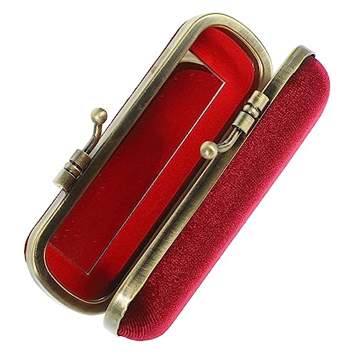 PartyKindom Kleines Lippenstiftetui mit Spiegel Tragbarer Lippenstift Organizer für Damen Eleganter Lippenstifthalter aus Kompaktes Lippenstift Accessoire für Handtasche für von PartyKindom