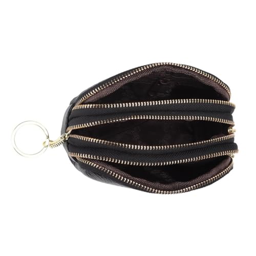 PartyKindom Kleines Tragbares Damen Münzgeldbörse mit Hochwertigem Reißverschluss Mehrschichtigem Design und Großer Kapazität für Münzen Karten Schlüssel und Kosmetik Portemonnaie für Alltag von PartyKindom