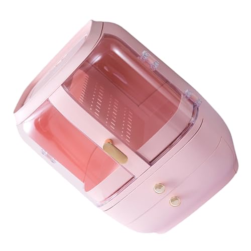 PartyKindom Kosmetik Organizer Makeup Aufbewahrungsbox mit Staubdicht Große Kapazität Multifunktionale Schminkbox für Damen Badezimmer Schlafzimmer Desktop von PartyKindom