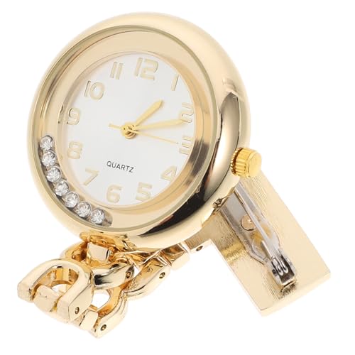 PartyKindom Krankenschwesteruhr Clip On mit Strass Taschenuhr für Frauen Fob Uhr mit Anstecknadel Medizinische Uhr für Pflegekräfte und Sanitäter Langlebiges Design von PartyKindom