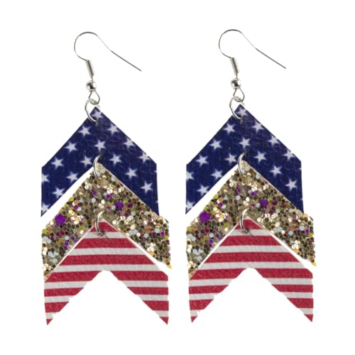 PartyKindom Kreative Ohrringe Damen Fünfeckige Stern Form Allergikerfreundlich Ohrhänger für Alltag und Einfache Pflege Originelles Design von PartyKindom