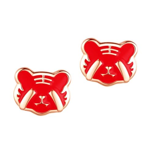 PartyKindom Kreative Tiger Ohrstecker Damen Ohrschmuck Temperaturfühlend Farbwechsel Rosa Gold Geburtstagsgeschenk Charm Schmuck Passend zu Kleid Jeans Mantel von PartyKindom