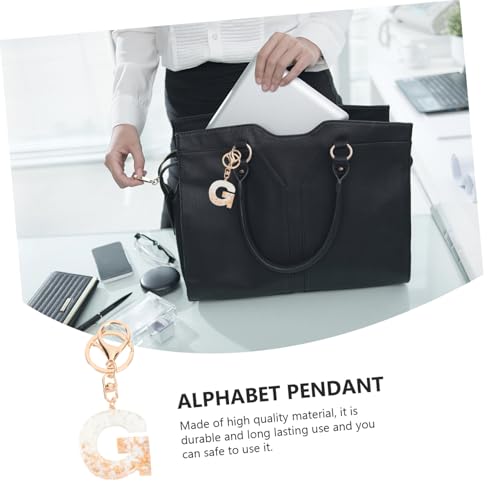 PartyKindom Kreativer Schlüsselanhänger Buchstabe G Weiß Leichtes Alphabet Pendant Langlebiges Material Modisches Taschenanhänger Accessoire für Schlüssel Handtasche Geschenkidee von PartyKindom
