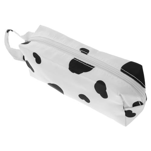 PartyKindom Verschleißfeste Stifttasche mit Reißverschluss Großes Federmäppchen in Kuh Design für Schüler Dekorative Schreibwarentasche Vielseitig Einsetzbar von PartyKindom