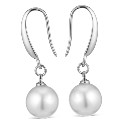 PartyKindom Kunstperlen Ohrhänger Damen Elegant Glänzend Leicht Modisch Vielseitig für Hochzeit und Alltag von PartyKindom