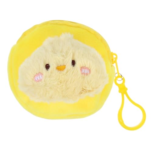 PartyKindom Plüschtier Huhn Cartoon Mini Münzbeutel Plüsch Geldbörse Für Junge Mädchen Tragbar Osterthema Kopfhörertasche Kleiner Münzbeutel von PartyKindom