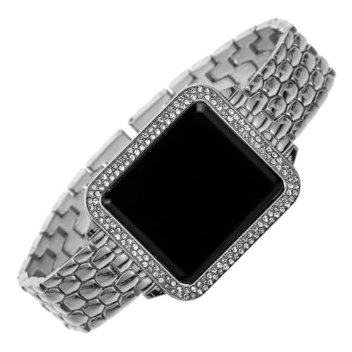 PartyKindom LED Strass Uhr Damen Armbanduhr mit Touchscreen Silber Stylische Mode Rhinestone Uhr für Frauen Teenager von PartyKindom