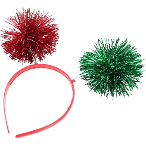 PartyKindom Glitzerndes Pom Pom Stirnband Mit Lametta Für Frauen Farbige Haarschmuck Für Neujahrsfeiern Weihnachten Partys Und Festivals Kreatives Fotorequisit Und Modisches Accessoire Für Jun von PartyKindom