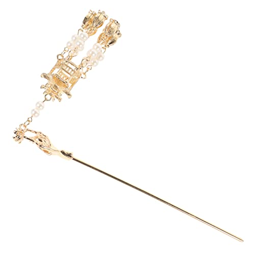 PartyKindom Langer Chinesischer Haarstab mit Hängenden Perlen und Quaste Langlebiger Haarschmuck für Verschiedene Frisuren Komfortabel und Stilvoll für Frauen Passend zu Hanfu Kostümen von PartyKindom
